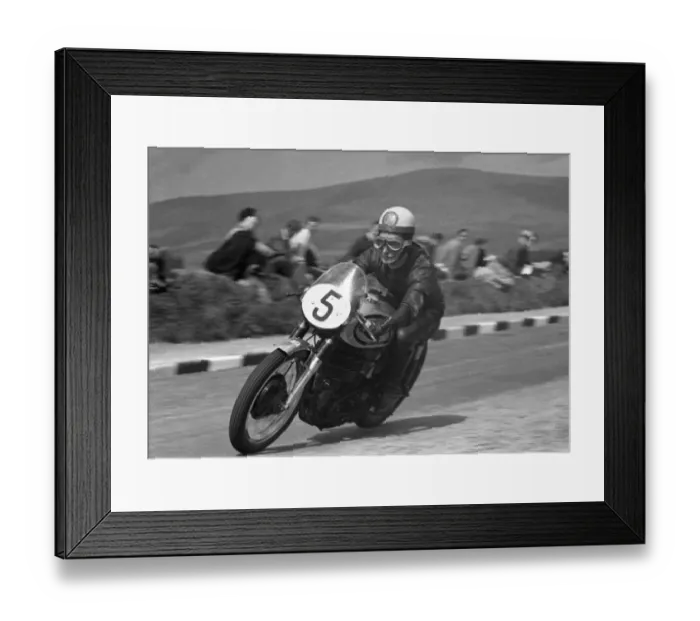 Framed Print : George Costain (Norton) 1957 Senior TT Framed Print : George Costain (Norton) 1957 Senior TT