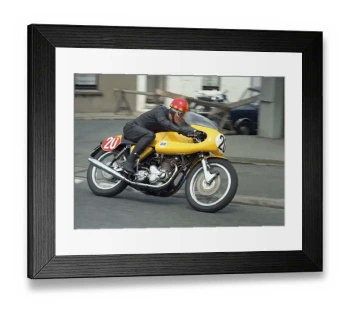 Framed Print : Keith Heckles (Norton) 1971 Production TT Framed Print : Keith Heckles (Norton) 1971 Production TT