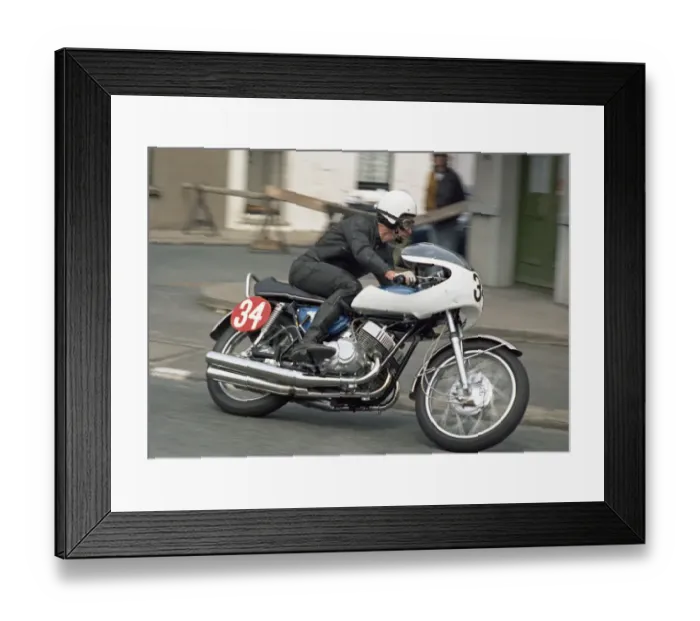 Framed Print : Bill Milne (Kawasaki) 1971 Production TT Framed Print : Bill Milne (Kawasaki) 1971 Production TT