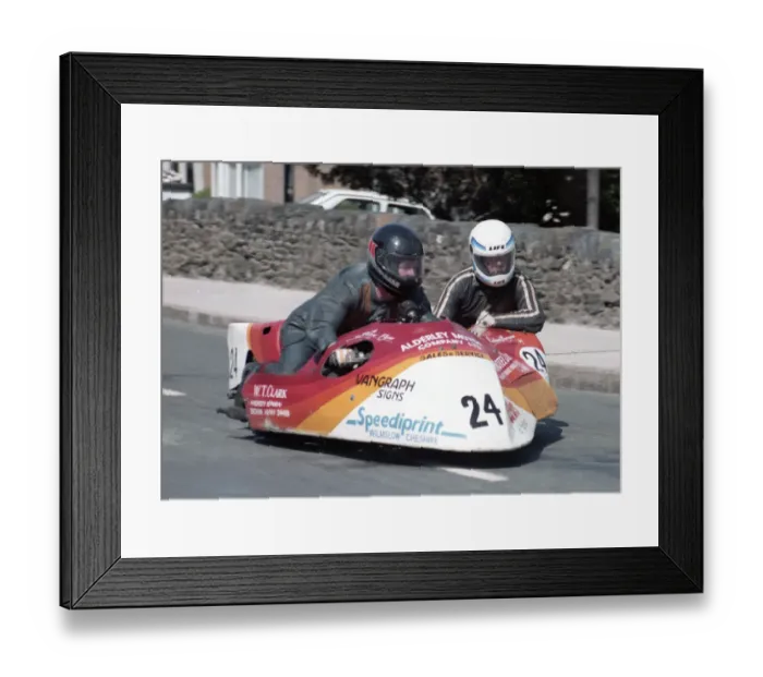 Framed Print : Gerry Flynn & Richard Burgess (Yamaha) 1985 Sidecar TT Framed Print : Gerry Flynn & Richard Burgess (Yamaha) 1985 Sidecar TT
