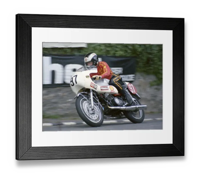 Framed Print : Peter McKinley (Yamaha) 1973 Production TT Framed Print : Peter McKinley (Yamaha) 1973 Production TT
