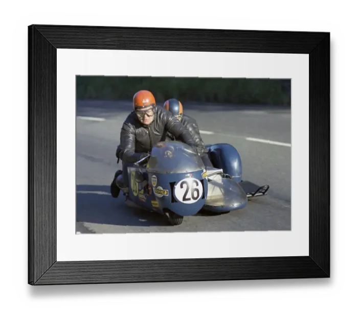 Framed Print : Derek Plummer & Malcolm Brett (Triumph) 1973 750 Sidecar TT TT Framed Print : Derek Plummer & Malcolm Brett (Triumph) 1973 750 Sidecar TT TT