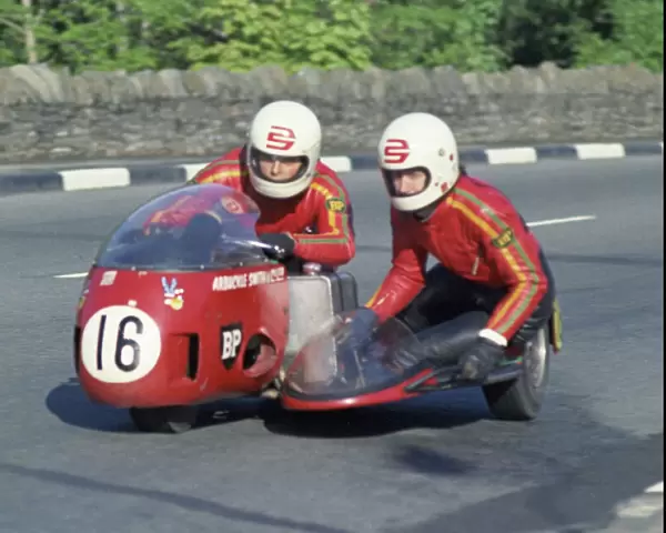 George O Dell & Bill Boldison (BSA) 1973 750 Sidecar TT TT