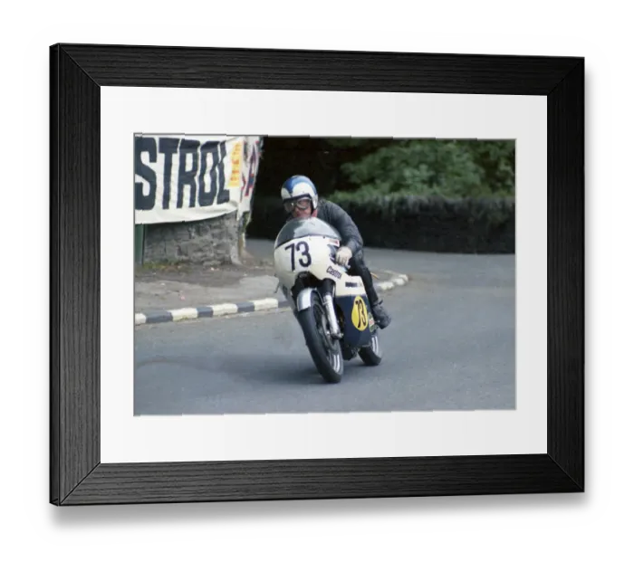 Framed Print : Derek Filler (Seeley) 1974 Senior TT