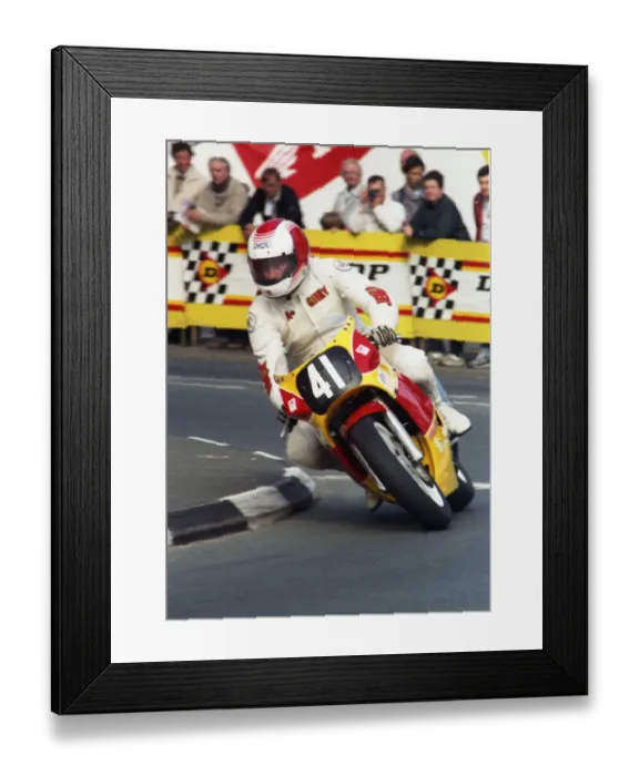 Framed Print : Gerry Jenkins (Yamaha) 1990 Supersport 400 TT Framed Print : Gerry Jenkins (Yamaha) 1990 Supersport 400 TT