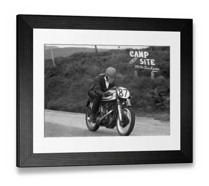 Framed Print : Brian Freestone (Norton) 1956 Junior TT Framed Print : Brian Freestone (Norton) 1956 Junior TT