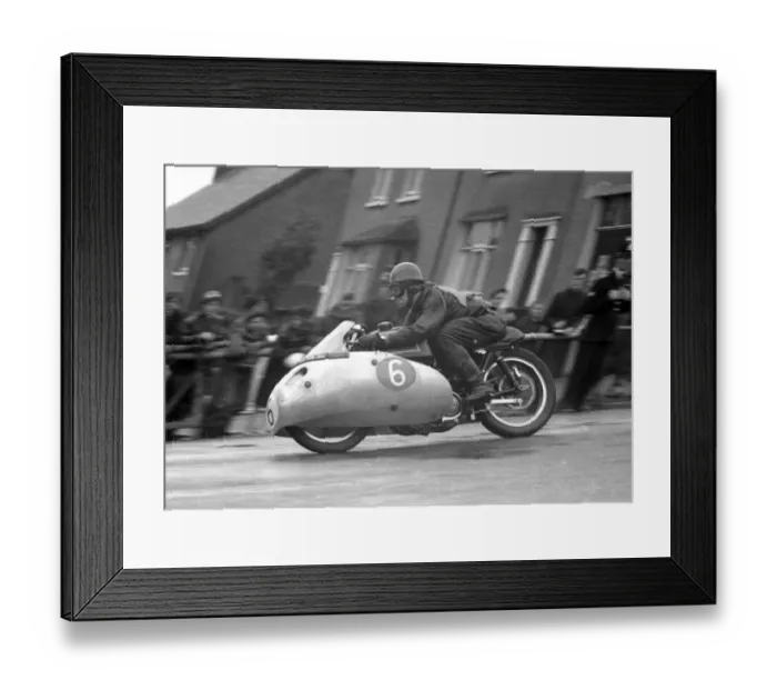 Framed Print : Brian Setchell (AJS) 1956 Junior TT Framed Print : Brian Setchell (AJS) 1956 Junior TT