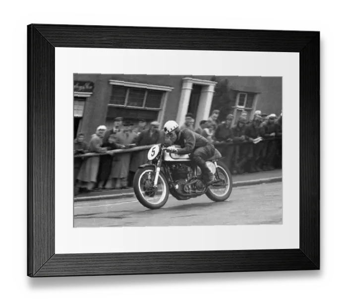 Framed Print : Harry Wieland (Norton) 1956 Junior TT Framed Print : Harry Wieland (Norton) 1956 Junior TT