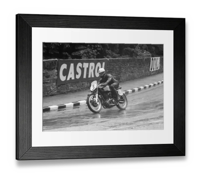 Framed Print : Bob Coleman (AJS) 1956 Junior TT Framed Print : Bob Coleman (AJS) 1956 Junior TT