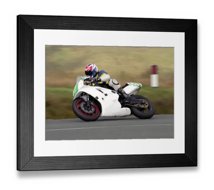 Framed Print : Mike Blake (Kawasaki) 2003 Ultra Lightweight Manx Grand Prix Framed Print : Mike Blake (Kawasaki) 2003 Ultra Lightweight Manx Grand Prix