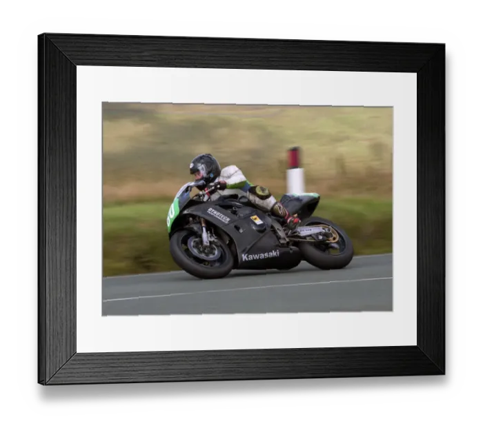Framed Print : Neil Plummer (Kawasaki) 2003 Ultra Lightweight Manx Grand Prix Framed Print : Neil Plummer (Kawasaki) 2003 Ultra Lightweight Manx Grand Prix