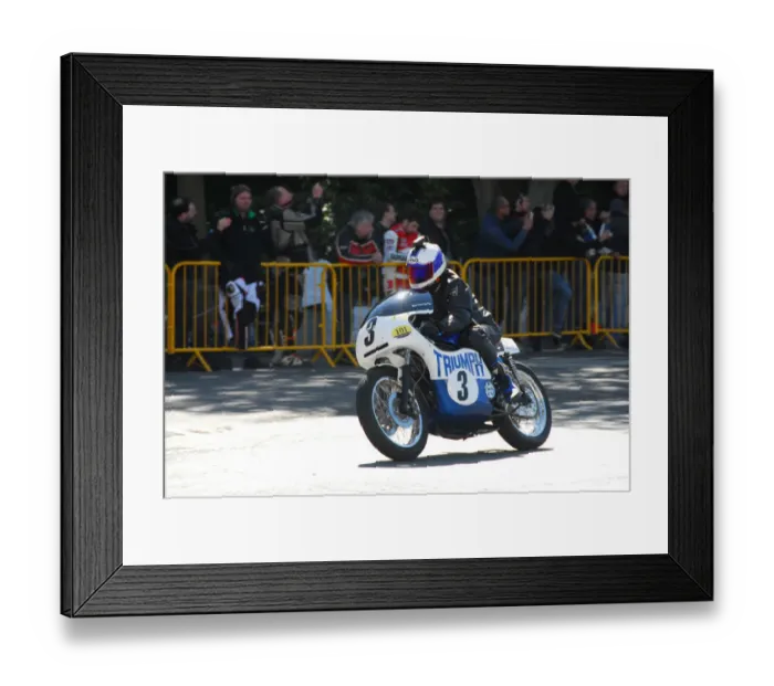 Framed Print : Brian Eastham (Rob North Triumph) 2014 Parade Lap Framed Print : Brian Eastham (Rob North Triumph) 2014 Parade Lap