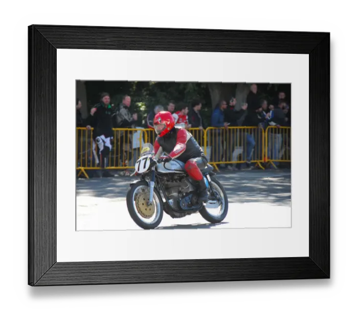 Framed Print : Mick Cooper (Norton) 2014 Parade Lap Framed Print : Mick Cooper (Norton) 2014 Parade Lap