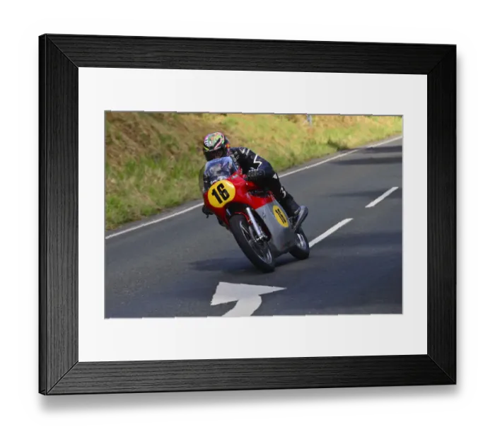 Framed Print : James Hillier (Honda) 2014 500 Classic TT