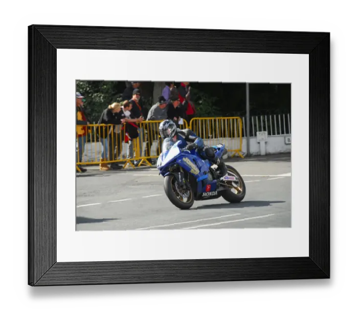 Framed Print : Mick Jordan (Honda) 2014 Junior Manx Grand Prix