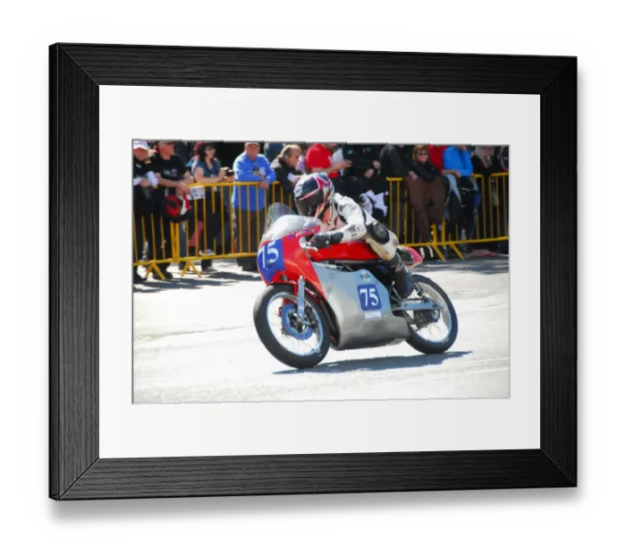Framed Print : Derek Wilson (Honda) 2014 350 Classic TT