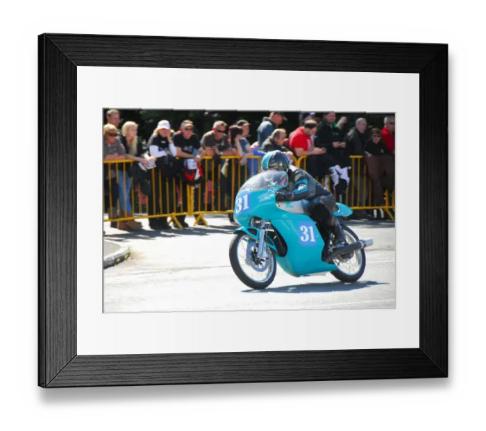 Framed Print : Geoff Bates (Honda) 2014 350 Classic TT