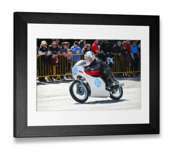Framed Print : Jeff Smith (Honda) 2014 350 Classic TT
