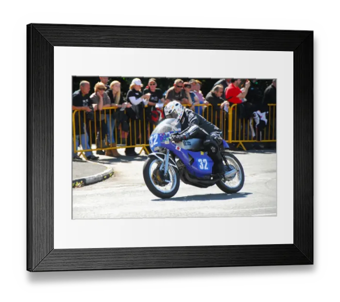 Framed Print : Alan Bud Jackson (Suzuki) 2014 350 Classic TT