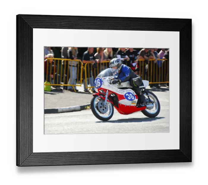 Framed Print : Dave Edwards (Yamaha) 2014 350 Classic TT Framed Print : Dave Edwards (Yamaha) 2014 350 Classic TT