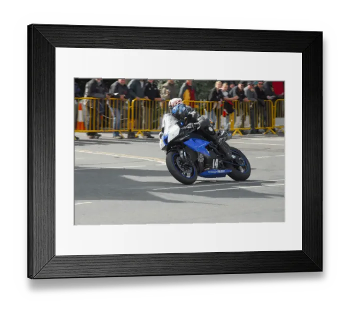 Framed Print : Billy Redmayne (Honda) 2014 Junior Manx Grand Prix