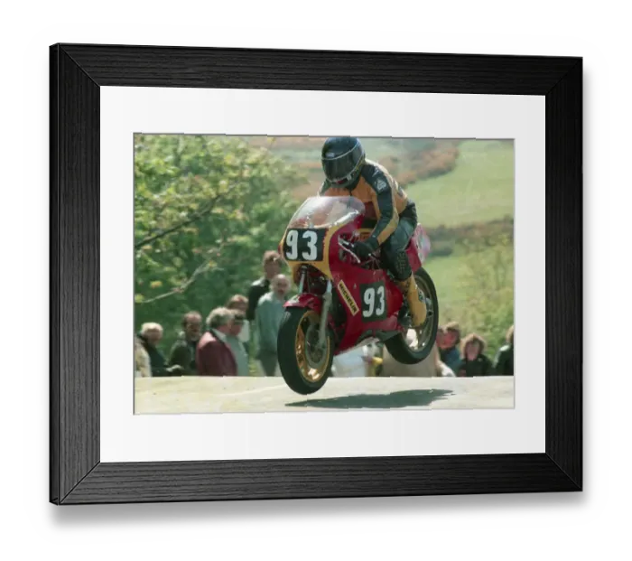 Framed Print : Peter Muir (Ducati) 1986 Formula Two TT Framed Print : Peter Muir (Ducati) 1986 Formula Two TT