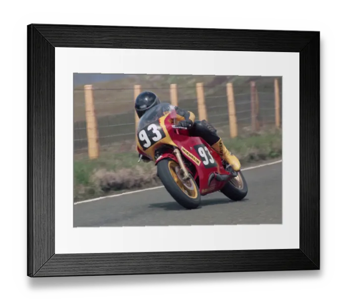 Framed Print : Peter Muir (Ducati) 1986 Formula Two TT Framed Print : Peter Muir (Ducati) 1986 Formula Two TT