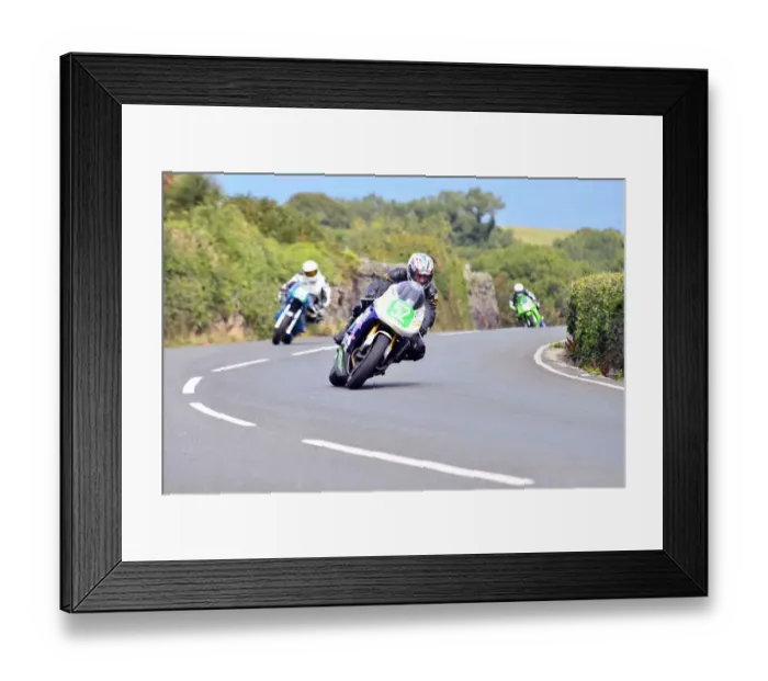 Framed Print : Bill Blythe (Kawasaki) 2014 Supertwin Manx Grand Prix Framed Print : Bill Blythe (Kawasaki) 2014 Supertwin Manx Grand Prix