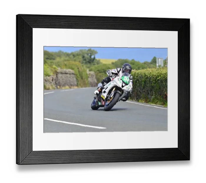 Framed Print : Aaron League (Kawasaki) 2014 Supertwin Manx Grand Prix Framed Print : Aaron League (Kawasaki) 2014 Supertwin Manx Grand Prix