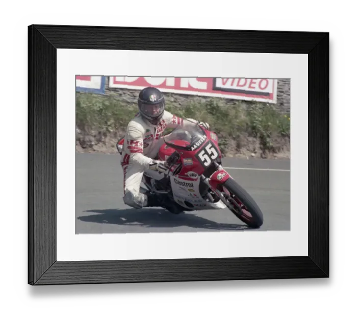 Framed Print : Henrik Ottesen (Yamaha) 1986 Formula Two TT
