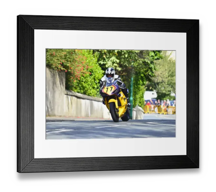 Framed Print : J B Toner (Kawasaki) 2014 Senior Manx Grand Prix