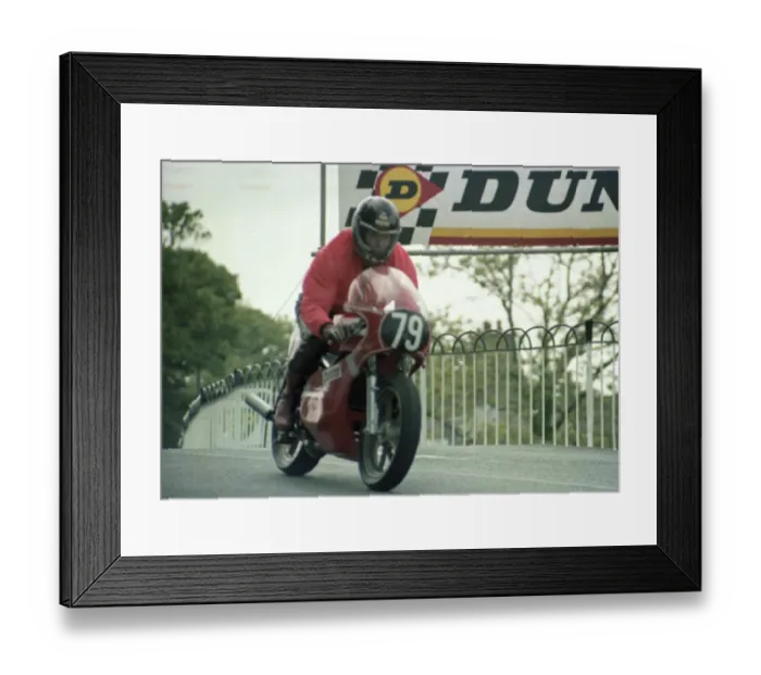 Framed Print : Herbert Forster (Yamaha) 1983 Formula Two TT