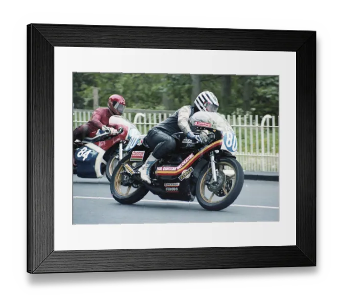 Framed Print : Mick Ward (Maxton Yamaha) 1983 350 TT