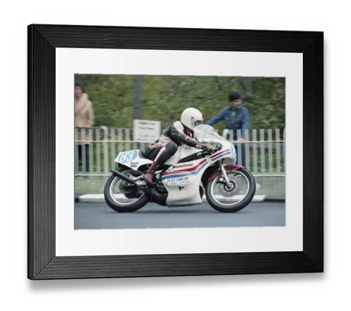Framed Print : Rob Brew (Yamaha) 1983 350 TT