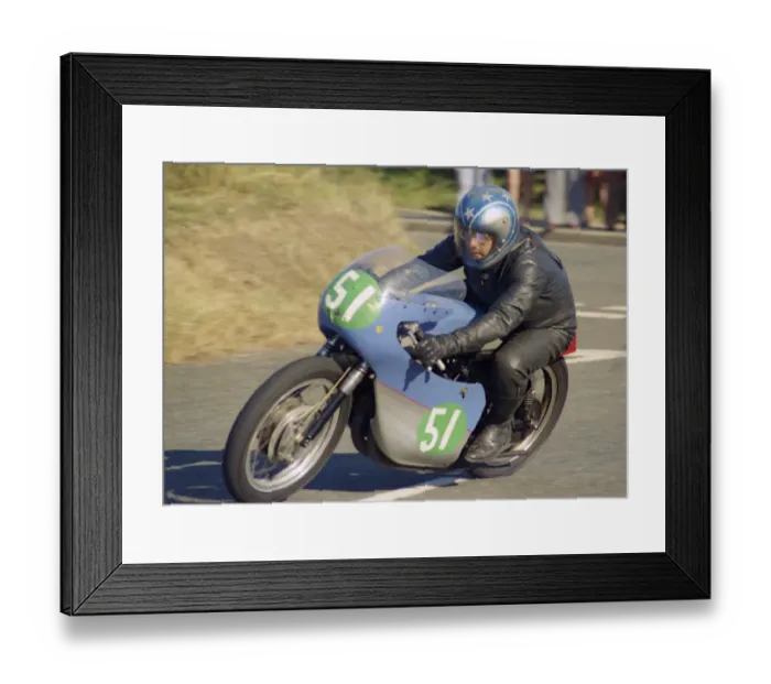 Framed Print : Dave Corlett (Suzuki) 1976 Jurby Road Framed Print : Dave Corlett (Suzuki) 1976 Jurby Road