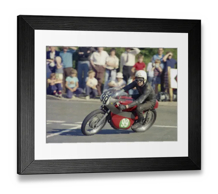 Framed Print : P Beaumont (Ducati) 1976 Jurby Road Framed Print : P Beaumont (Ducati) 1976 Jurby Road
