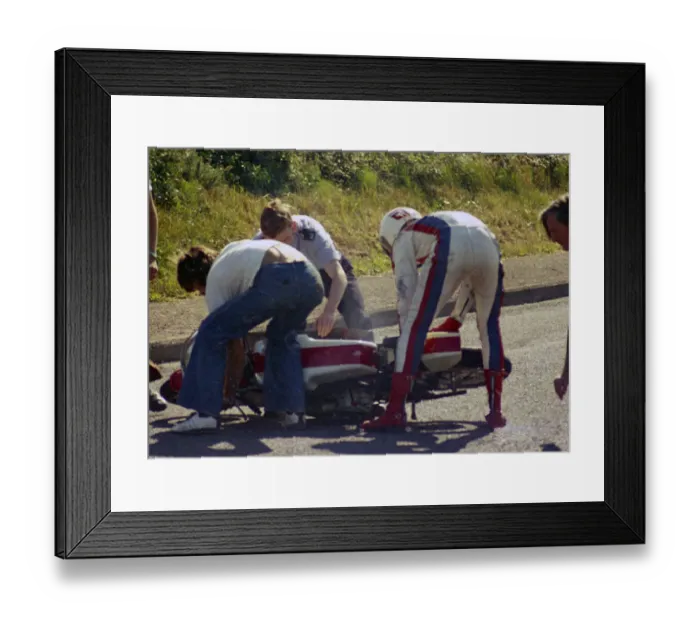 Framed Print : Gary Brain (Yamaha) 1976 Jurby Road Framed Print : Gary Brain (Yamaha) 1976 Jurby Road