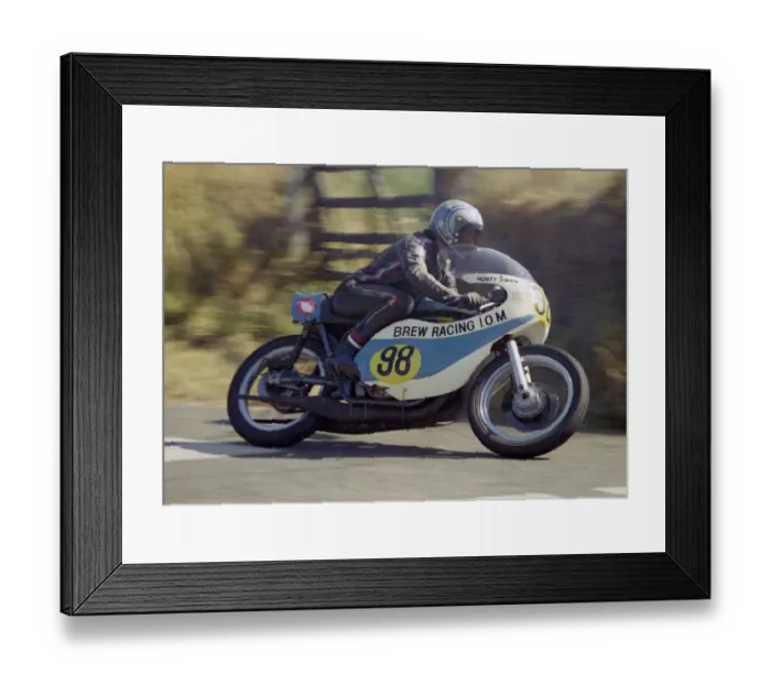 Framed Print : Monty Swan (Brew Suzuki) 1976 Jurby Road Framed Print : Monty Swan (Brew Suzuki) 1976 Jurby Road