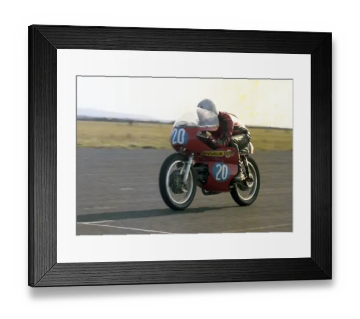 Framed Print : Tom Christian (Aermacchi) 1976 Jurby Road Framed Print : Tom Christian (Aermacchi) 1976 Jurby Road