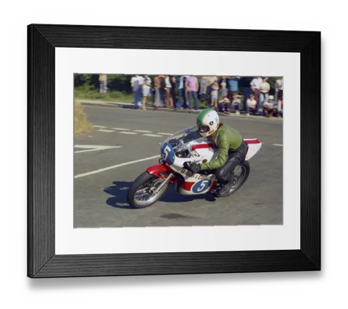 Framed Print : Ronnie Russell (Yamaha) 1976 Jurby Road Framed Print : Ronnie Russell (Yamaha) 1976 Jurby Road