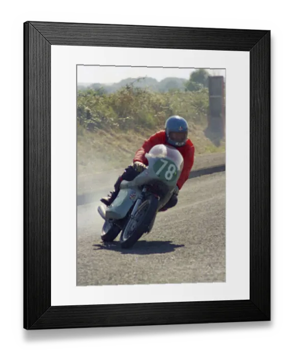 Framed Print : Douggie Christian (Honda) 1976 Jurby Road Framed Print : Douggie Christian (Honda) 1976 Jurby Road