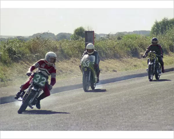 Marshall Kinrade (Yamaha), Steve Brain (Yamaha) & Tony Conway (Kawasaki) 1976 Jurby Road