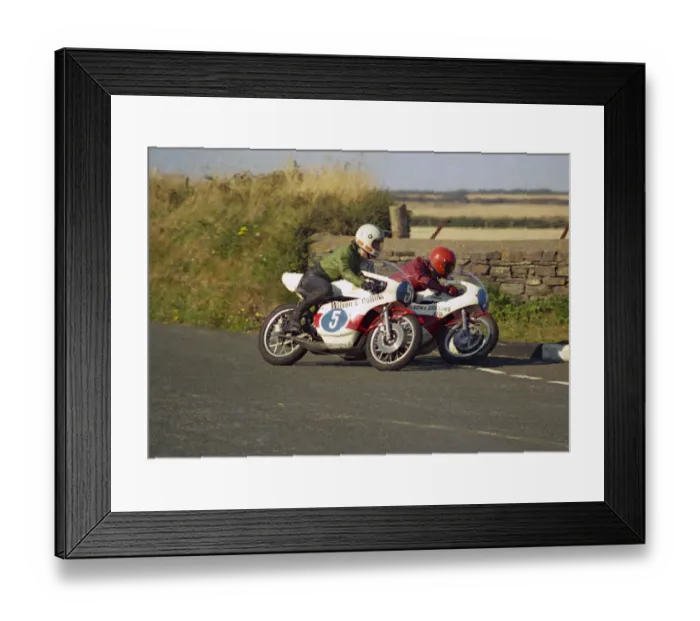 Framed Print : Ronnie Russell & Roger Sutcliffe (Yamaha) 1976 Jurby Road Framed Print : Ronnie Russell & Roger Sutcliffe (Yamaha) 1976 Jurby Road