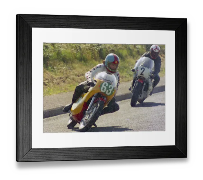 Framed Print : Des Connor (Yamaha) & Mike Kneen (Yamaha) 1976 Jurby Road Framed Print : Des Connor (Yamaha) & Mike Kneen (Yamaha) 1976 Jurby Road