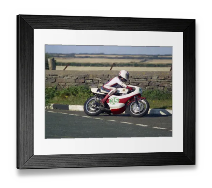 Framed Print : Gary Brain (Yamaha) 1976 Jurby Road Framed Print : Gary Brain (Yamaha) 1976 Jurby Road