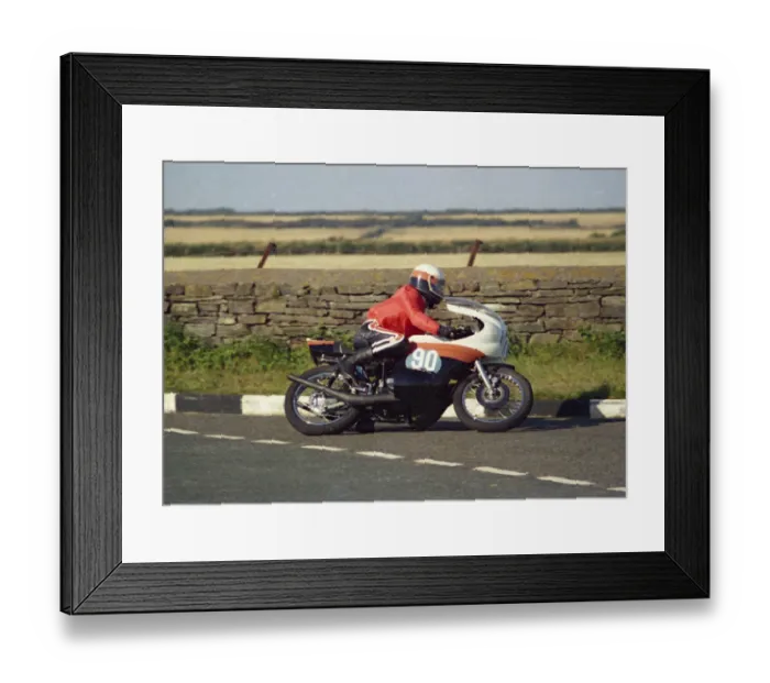 Framed Print : C W Brown (Yamaha) 1976 Jurby Road Framed Print : C W Brown (Yamaha) 1976 Jurby Road