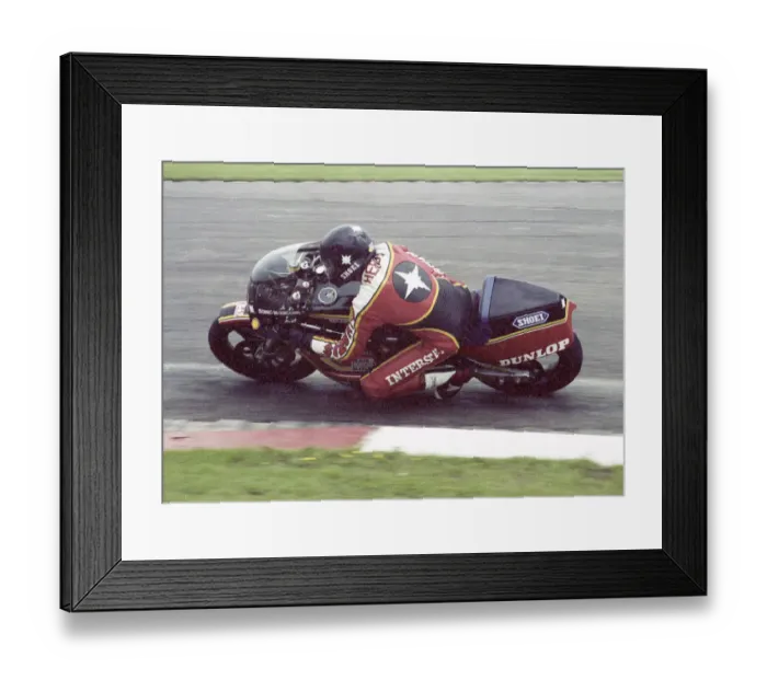 Framed Print : Roger Marshall (Suzuki) 1982 Donington