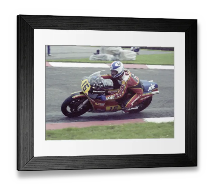 Framed Print : Keith Heuwen (Suzuki) 1982 Donington Framed Print : Keith Heuwen (Suzuki) 1982 Donington