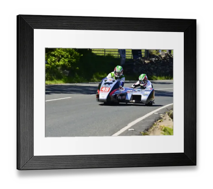 Framed Print : Claude Montagnier & Maxine Vasseur (LCR Kawasaki) 2015 Sidecar TT Framed Print : Claude Montagnier & Maxine Vasseur (LCR Kawasaki) 2015 Sidecar TT