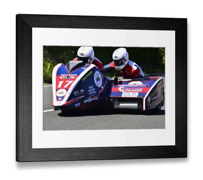 Framed Print : Greg Lambert & Kenny Cole (GLR Honda) 2015 Sidecar TT Framed Print : Greg Lambert & Kenny Cole (GLR Honda) 2015 Sidecar TT